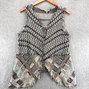 BKE Multicolor Textured Cardigan Vest